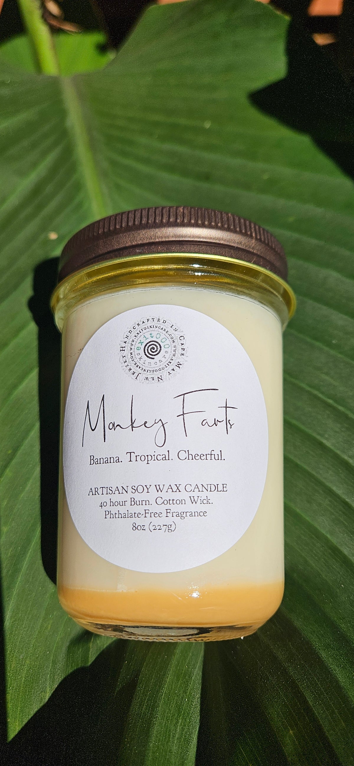 cdl: Monkey Farts Artisan Soy Jelly Jar Candle