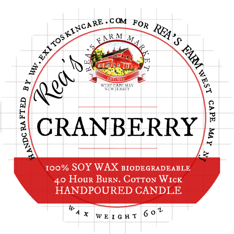 CDL: Cranberry Soy Candle 8oz Rea's