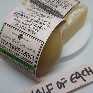 Hair: Half & Half Tea Tree Shampoo Bar and Conditioner Bar - Trial Bundle