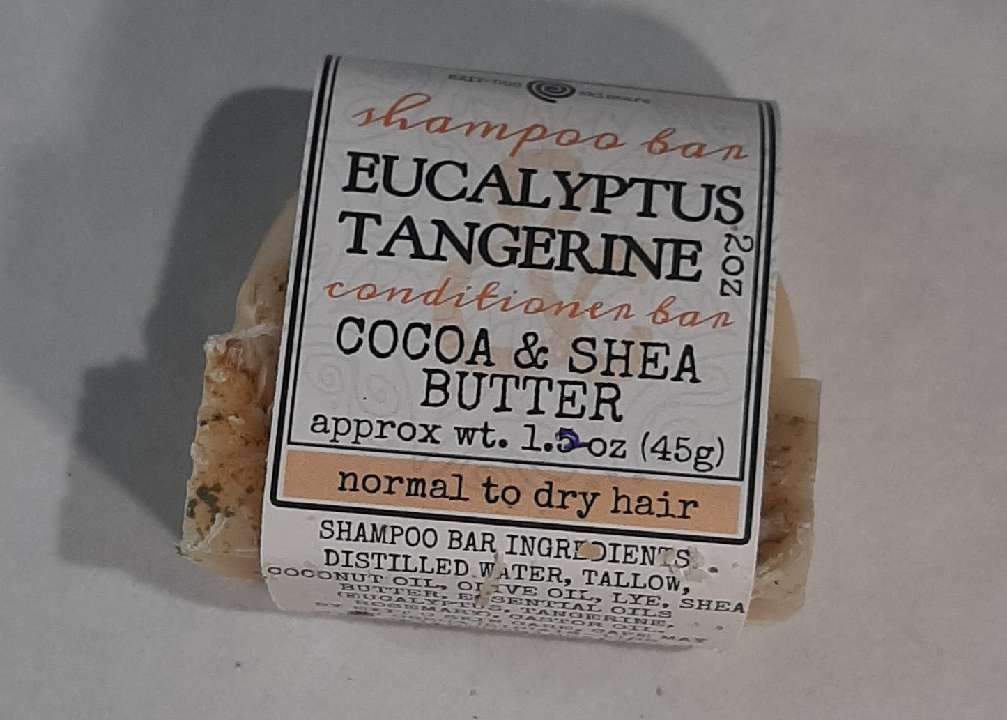 Hair: Half Half Eucalyptus Tangerine Shampoo and Conditioner Bar - Trial Bundle