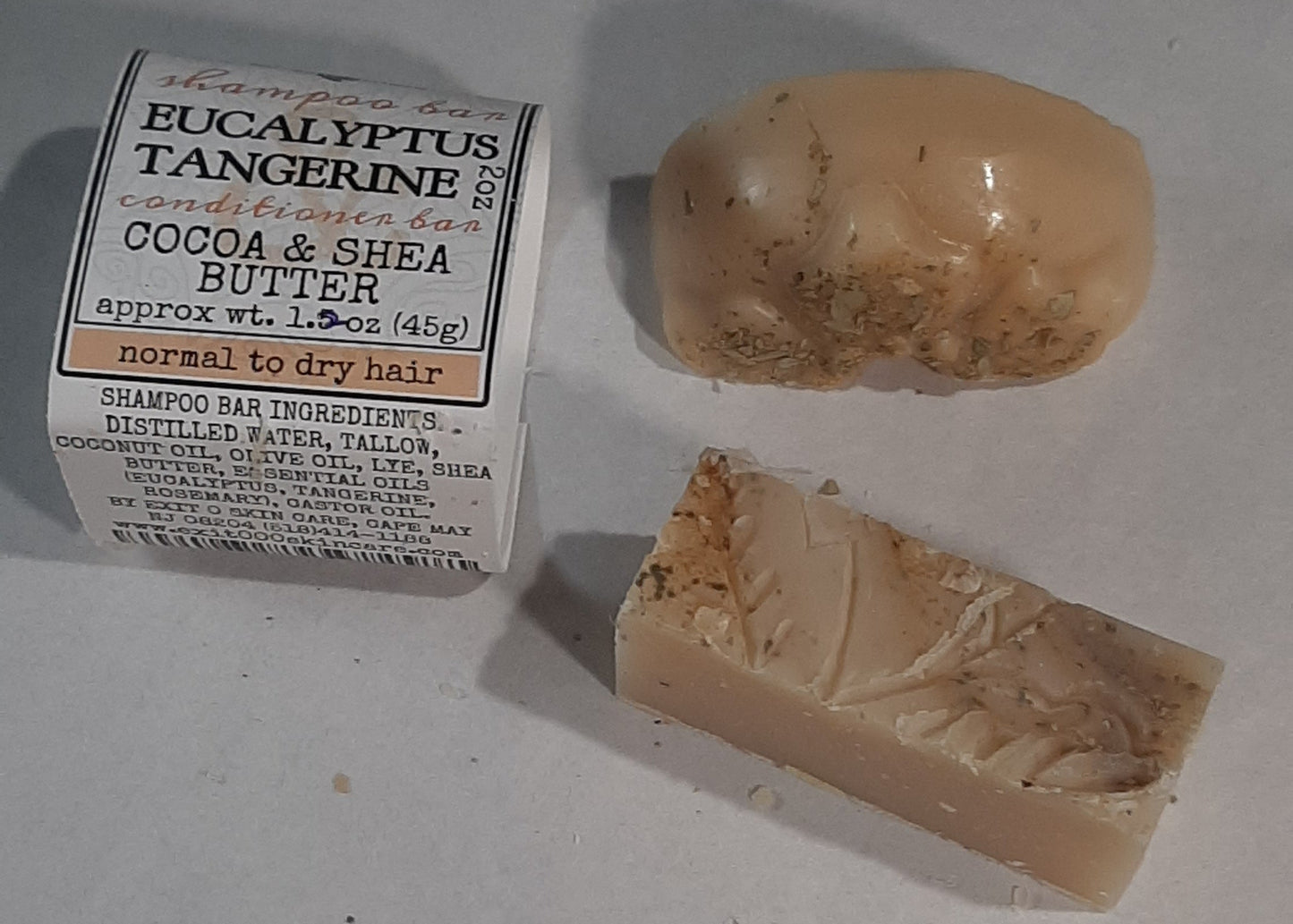 Hair: Half Half Eucalyptus Tangerine Shampoo and Conditioner Bar - Trial Bundle