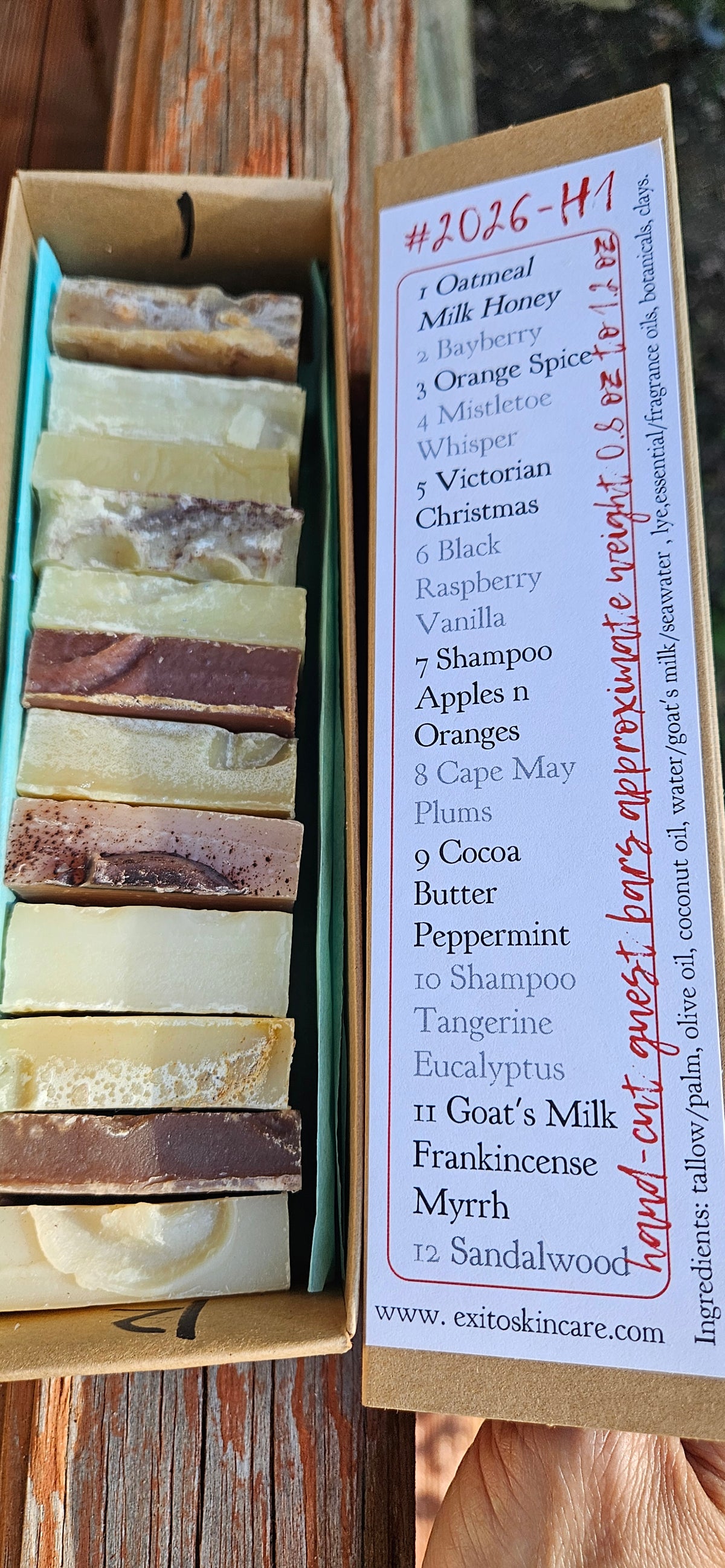 Sbar: Holiday Dozen Artisan Soap Bar Sampler (12x 1oz bars) 2026-H1