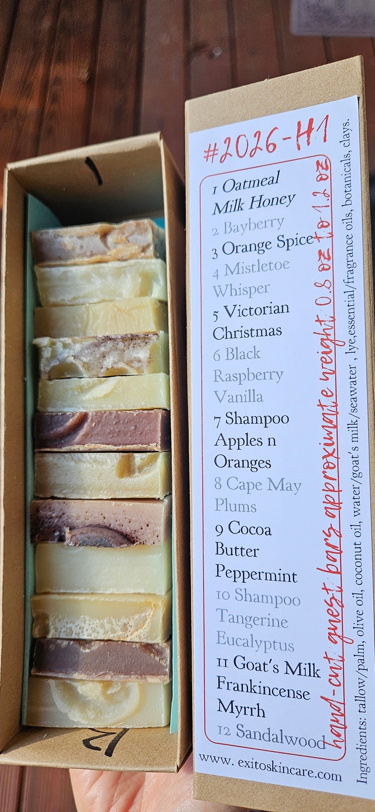 Sbar: Holiday Dozen Artisan Soap Bar Sampler (12x 1oz bars) 2026-H1