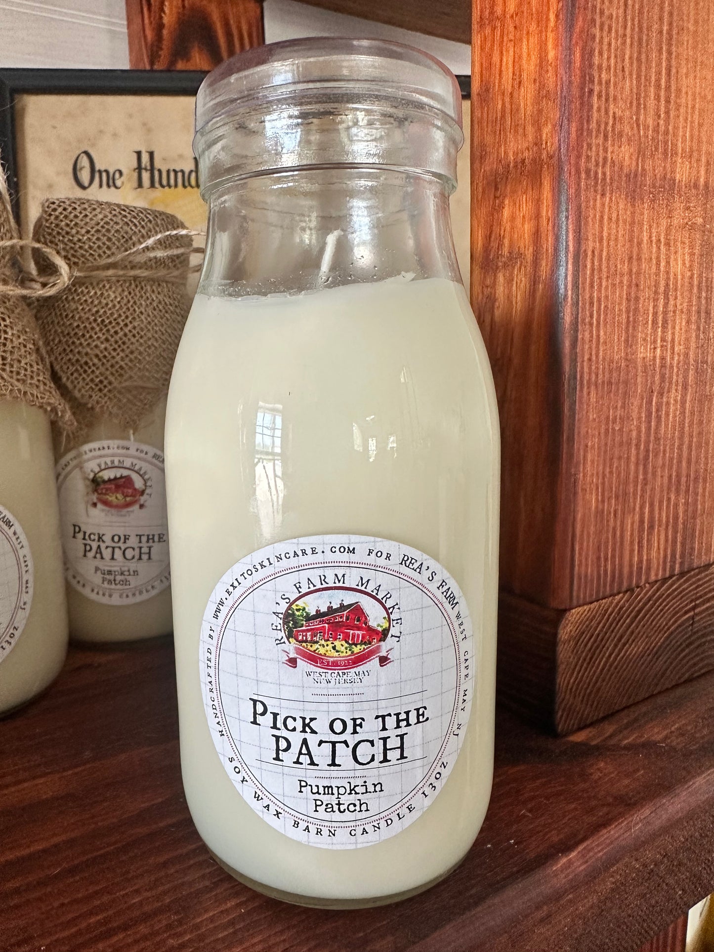 CDL:Milk Bottle "Pumpkin Hayride" fka Pick of the patch Candle