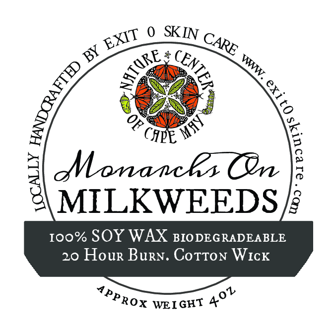 CDL: Monarchs in MilkWeeds 4oz glass