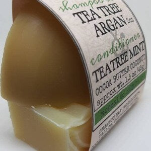 Hair: Half & Half Tea Tree Shampoo Bar and Conditioner Bar - Trial Bundle