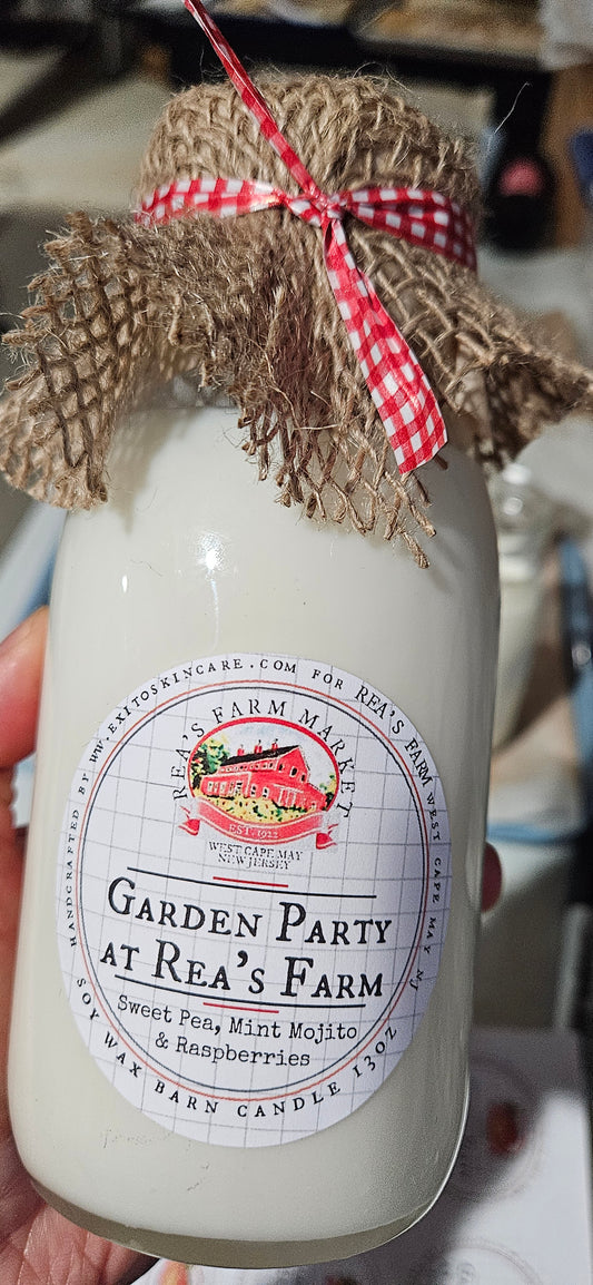CDL:Milk Bottle Candle Garden Party at Rea's Farm