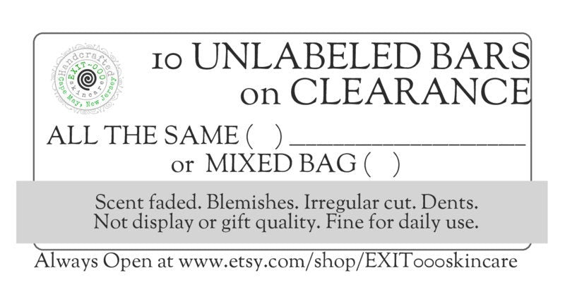 OVERSTOCK: MIXED bag 10 bars 2.5 lbs